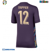 Camisa de Futebol Inglaterra Kieran Trippier #12 Equipamento Secundário Mulheres Europeu 2024 Manga Curta